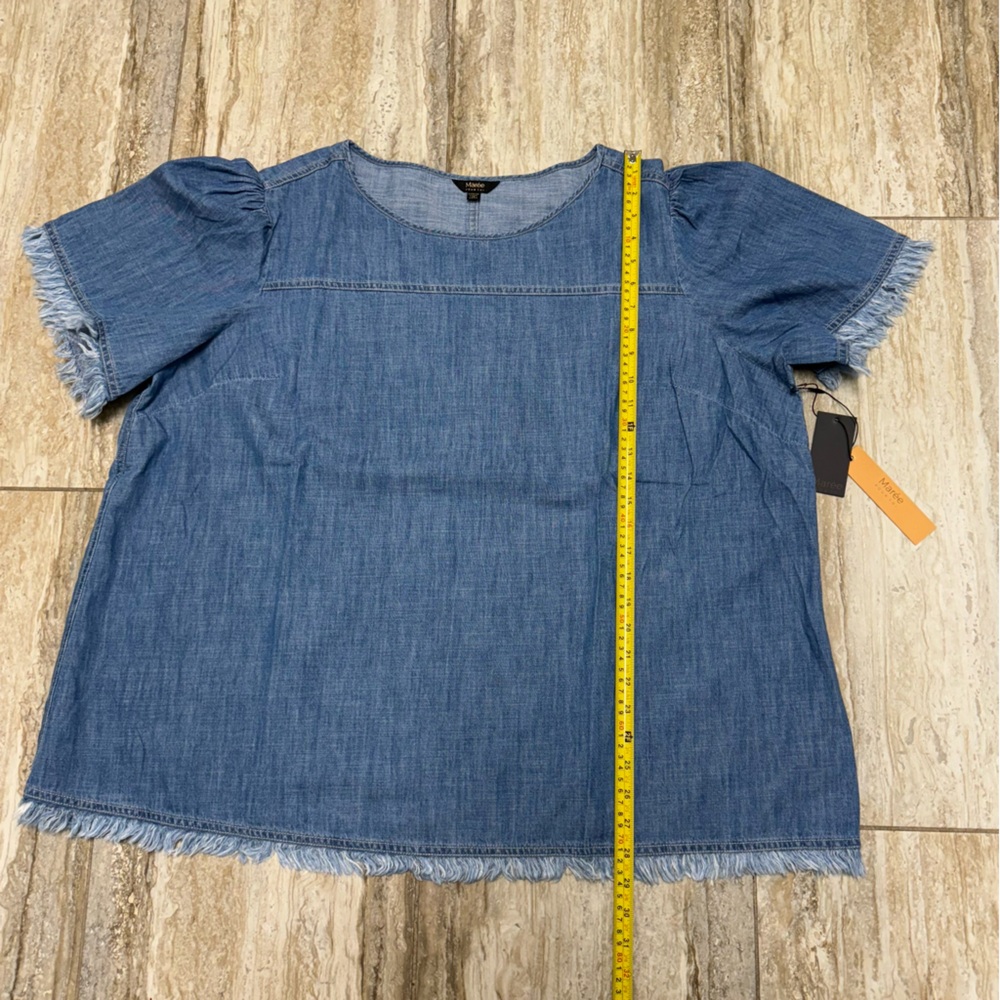 NWT Maree Pour Toi Denim Shirt 4X (26/28) - Picture 6 of 7